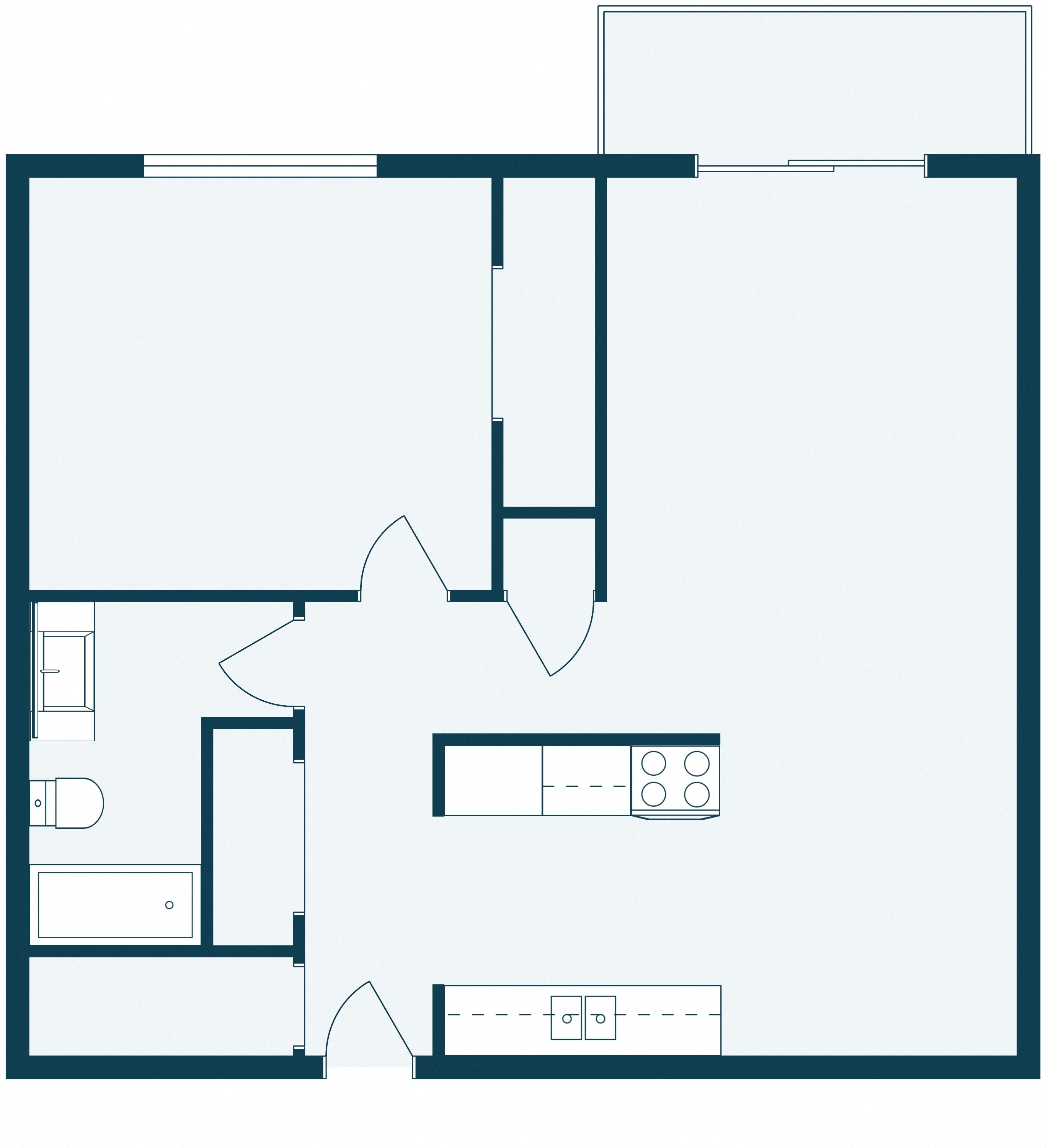 Place One Apartments | One Bedroom | Plan 11A Place One Apartments | One Bedroom | Plan 11A